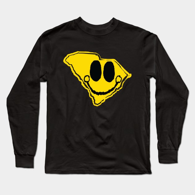 South Carolina Happy Face Long Sleeve T-Shirt by pelagio